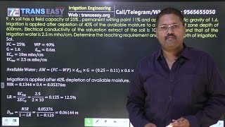 Water Requirement of Crops with Leaching