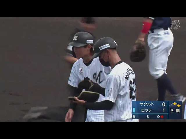 【ファーム】マリーンズ・藤原恭大が逆方向へ先制のタイムリーヒットを放つ!! 2022年9月1日  千葉ロッテマリーンズ 対 東京ヤクルトスワローズ