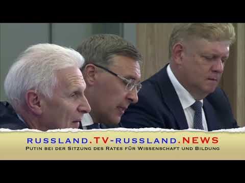 Putin bei der Sitzung des Rates für Wissenschaft und Bildung