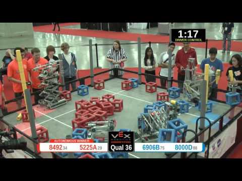 2015 VRC Sci Q36 - 8492 5225A vs 6906B 8000D - 66 to 63 - VEX Worlds 2015 - Science Division