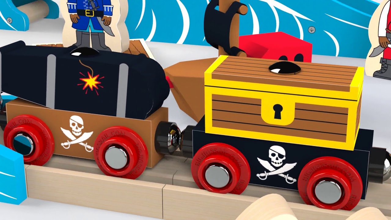 Bigjigs Rail Drevený vláčik Piráti