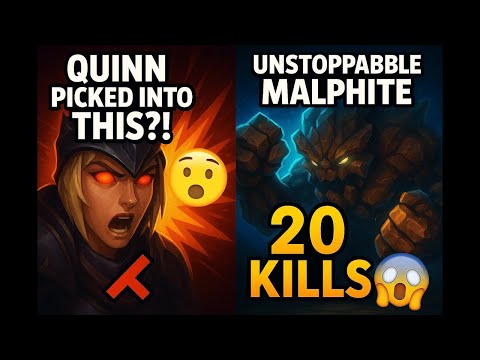 Malphite Unstoppable?! 20 Kills in Top Lane vs Quinn!