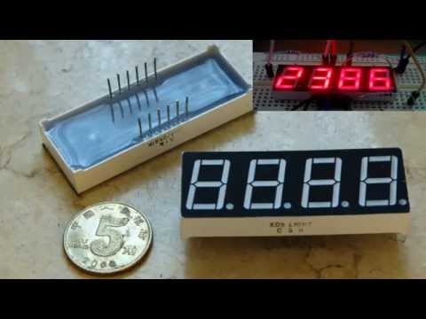 Control a 4 digit 8-segment led display arduino