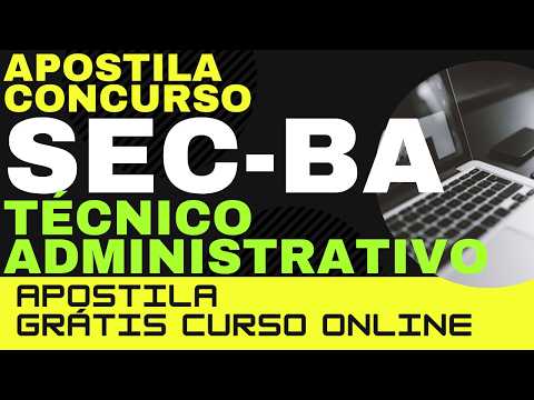 Baixar Apostila Concurso SEC BA Grátis Curso Online