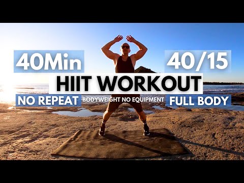 HIIT 40Min Full Body Workout 🔥 / NO REPEAT / Interval Training