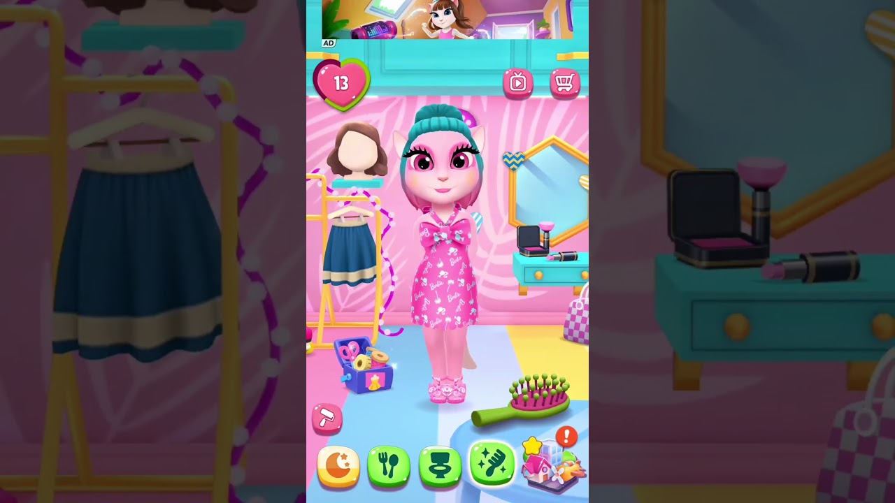 🩷Моя Говорящая Анджела 2 | Барби | НОВОЕ ОБНОВЛЕНИЕ| My Talking Angela 2| Barbie| NEW UPDATE🩷#shorts