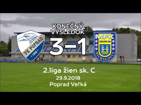 FK Poprad - MFK Zemplín Michalovce /29.9.2018/ 2.liga žien sk. C