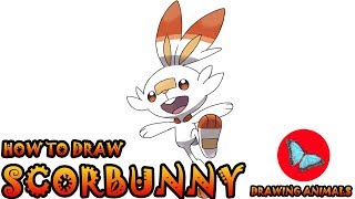 How To Draw Scorbunny Pokemon  Drawing Animals