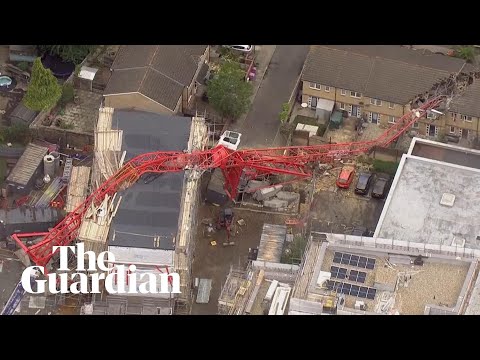 Crane collapses into building in east London