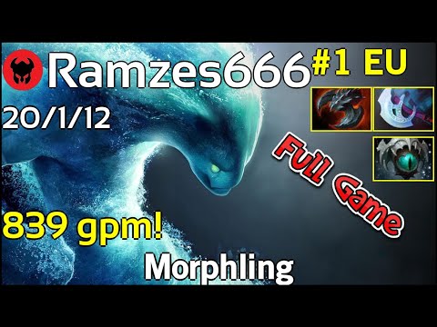 839 gpm! Ramzes666 [VP] plays Morphling!!! Dota 2 Full Game 7.21