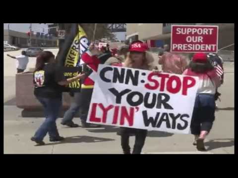 WATCH: Angry Crowd Goes BALLISTIC At CNN HQ Demanding An End To Fake News