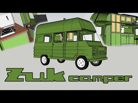 PROJEKT KAMPINGOWEGO ŻUKA - SketchUp - ŻUK KAMPER #3