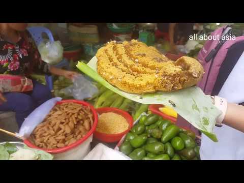 Cambodian Street Food - Various Fresh Food In Phnom Penh Market