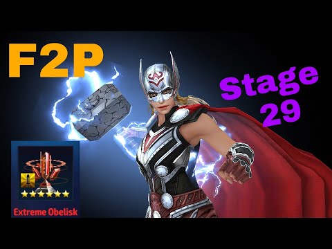 F2P Jane Foster smashes Knull Stage 29 with 180 Proc🔥 Marvel Future Fight.