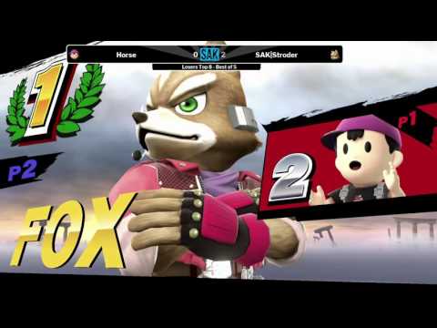 Sweaty Saturday Losers Top 8 - Horse (Ness/Zero Suit Samus) vs SAK|Stroder (Felix)