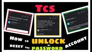 Tcs account unlock or password reset .