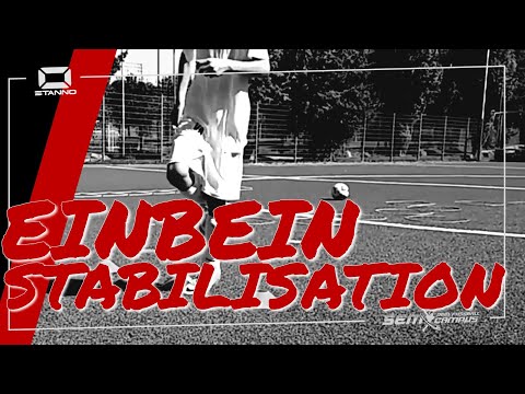Einbein Stabilisation plus Abdruck mit Torschuss - SEM Fußballtraining - 9 005BU