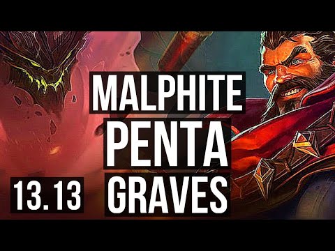 MALPHITE vs GRAVES (TOP) | Penta, 6/0/8, Dominating | EUW Master | 13.13