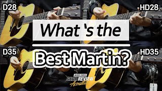 Video thumbnail for Martin Review D28 vs HD28 vs D35 vs HD35 by Music Force Official