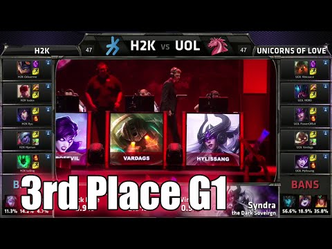 H2K vs Unicorns of Love | Game 1 3rd Place Decider S5 EU LCS Summer 2015 Playoffs | H2K vs UOL G1
