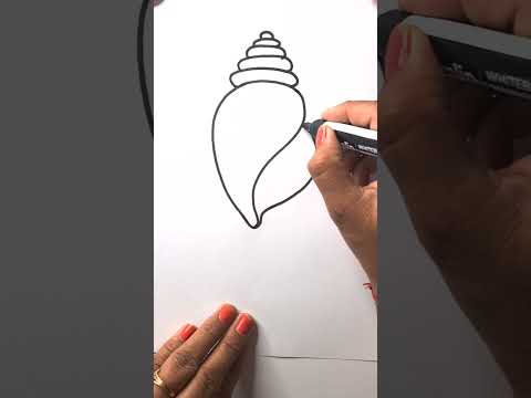 How to Draw Sankha / How to draw conch / How to draw shell #shankh #drawing #sketch #shiv