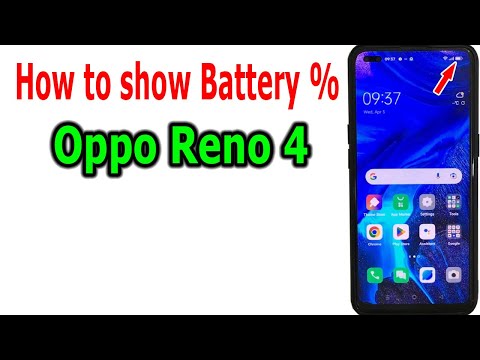 How to show battery percentage Oppo Reno 4