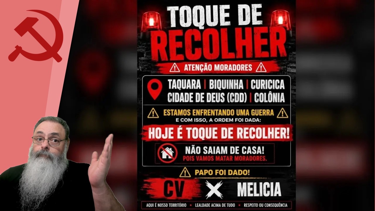 CRIMINOSOS do LULA decretam TOQUE de RECOLHER no RIO de JANEIRO