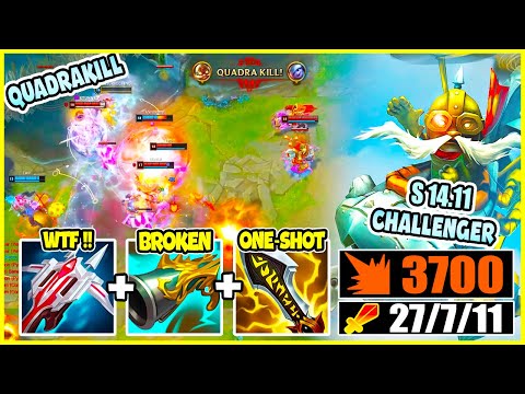 CORKI ADC S14.11 BUT THIS CORKI BUILD FIRES A NUKE EVERY 2.5 SECONDS! (DODGE IT OR GET ONE SHOT)