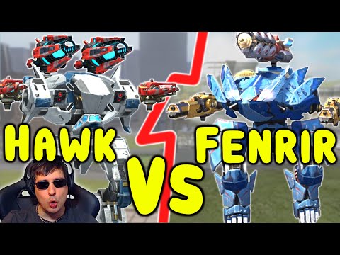 FENRIR VS HAWK Experiment Maxed - War Robots Gameplay Comparison WR