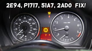 BMW 3 SERIES CODE 2e94, P1717, 51a7, 2ad0, Transmission Light, Engine Light BMW E90 E91 E92 E93