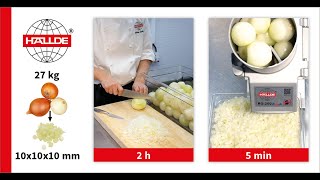 7 kg cebuli w kostkę w pięć minut!