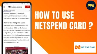 How can I use a Netspend card 