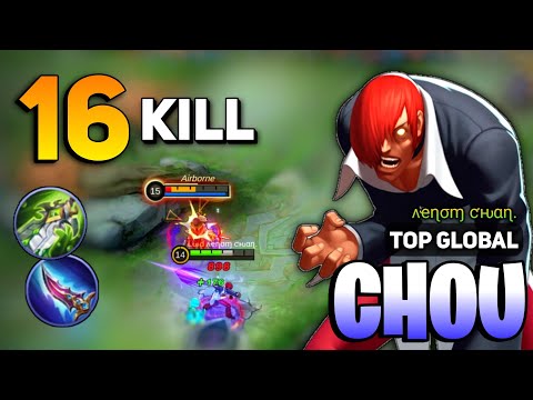 16 KILL! Chou Exp Lane Build [ Chou Best Build Top Global ] By ʌҽɳσɱ ƈԋαɳ. - Mobile Legends
