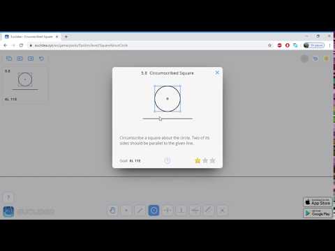 5.8 Euclidea - Circumscribed Square Soluce - 6L 11E