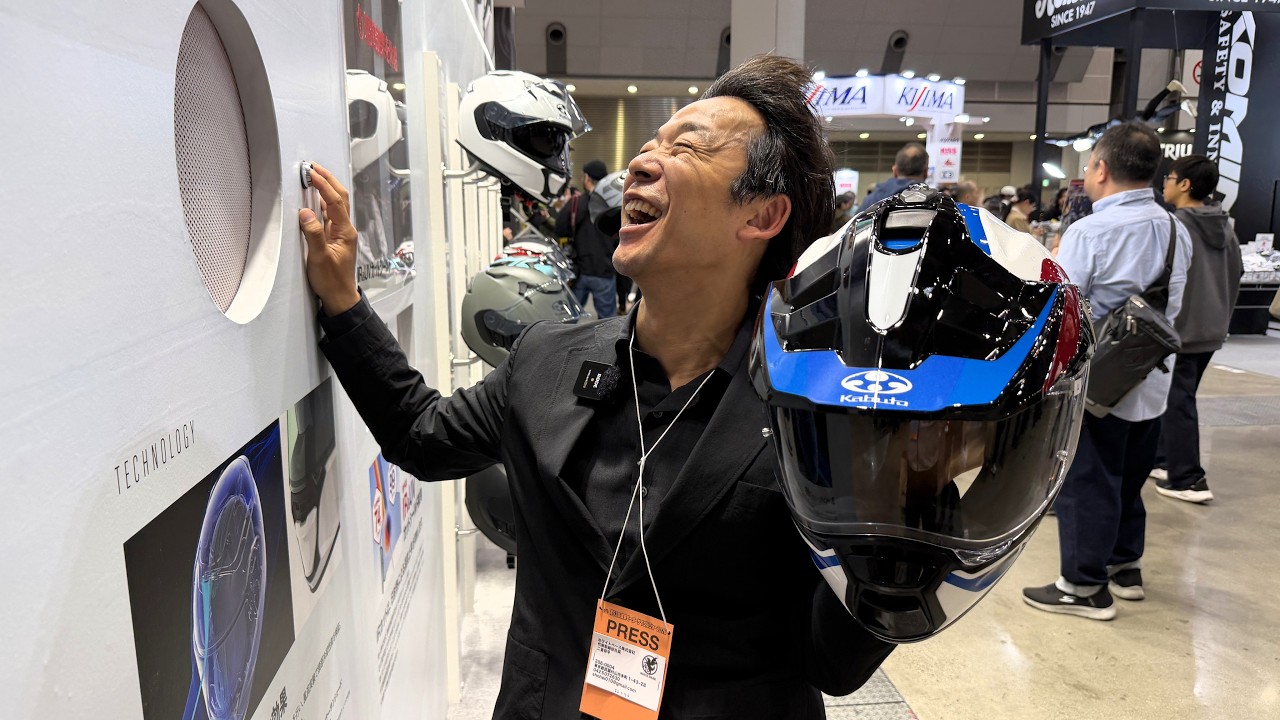 OGKカブトの新作ヘルメットが面白い！性能体感コーナーもあり：東京モーターサイクルショー2026