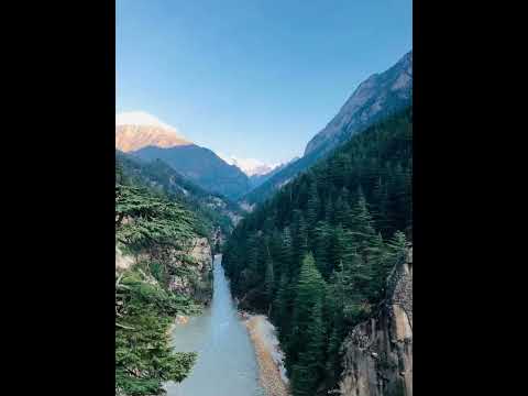 Gangotri Glacier in the Himalayas, the source of the Ganges River #gangotri #bhagirathiriver #shorts