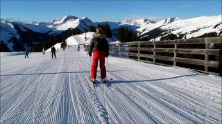 preview picture of video 'A sunny day in the snow of Saalbach Hinterglemm Leogang'