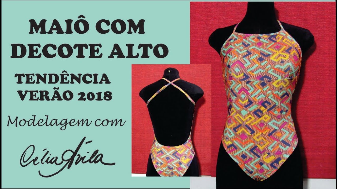 MAIÔ COM DECOTE ALTO - MODELAGEM COM CÉLIA ÁVILA
