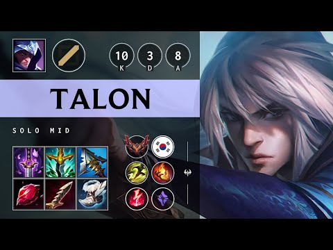 Talon Mid vs Galio - KR Grandmaster Patch 25.05