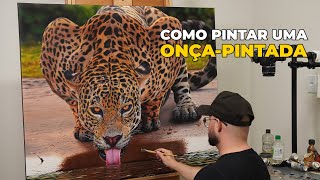 Como pintar uma onça-pintada | How to paint a jaguar | Amauri Jr. Artes