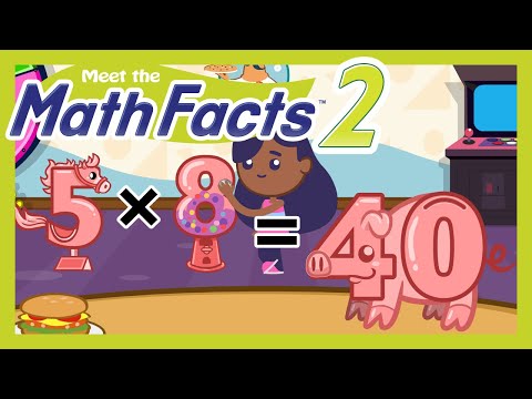 Meet the Math Facts Multiplication & Division - 5 x 8 = 40 | Preschool Prep Company
