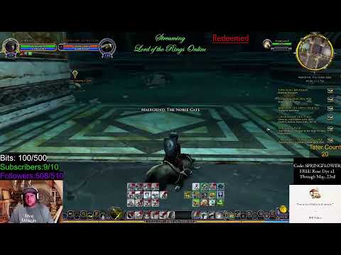 Poteen playing LOTRO, MARINER (Blue line) getting to lvl 70