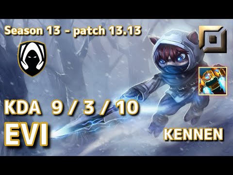 【EUWサーバー/C1】TH Evi ケネン(Kennen) VS ランブル(Rumble) TOP - Patch13.13 EUW Ranked【LoL】