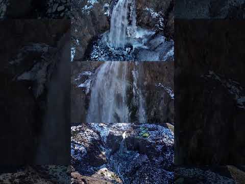 maravillosa cascada La Fragua en Manzano Amargo, norte neuquino 🥾🎒❄️🧉 #shorts #drone