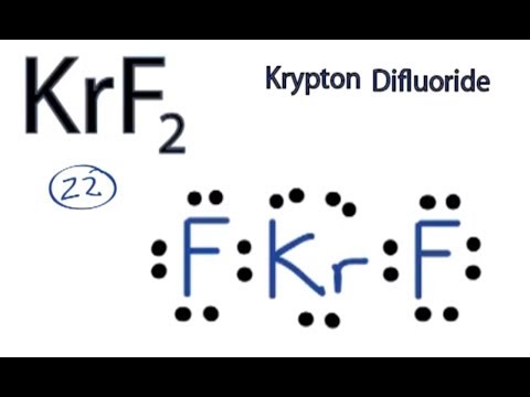 KrF2 Lewis Structure: How to Draw the Lewis Structure for KrF2 (Krypton Difluoride) Video