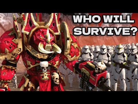 5 Chaos Terminators (Warhammer 40K) vs 1000 Clones (Star Wars)