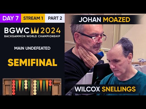 Backgammon World Championship 2024 - DAY 7, Stream 1 P2 - Main Undefeated Final