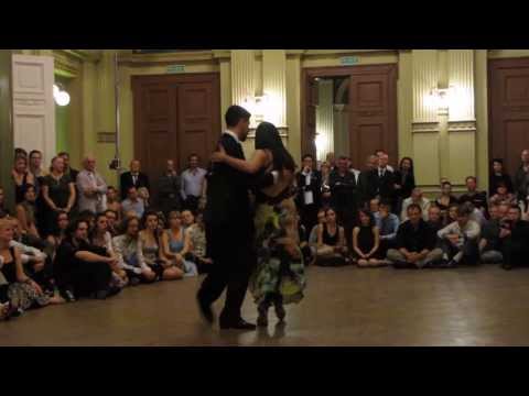  Sebastian Jimenez  and  Maria Ines Bogado  are  dancing  to  a  tango  at  Łódź Tango Salon Festival  in  2014