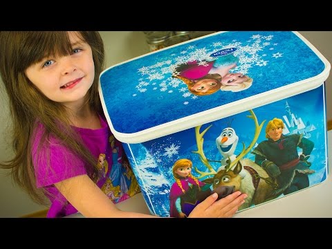 HUGE Frozen Surprise Bucket Filled with Disney Princess Toys and Surprise Toys Kinder Playtime Video