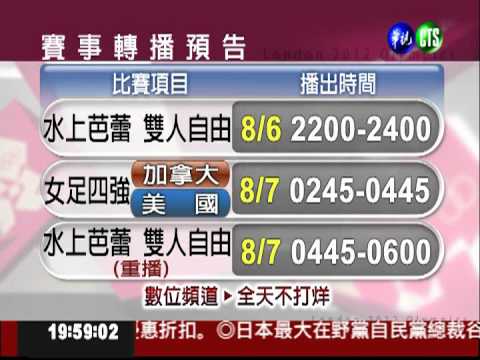 奧運精采賽事 鎖定華視頻道